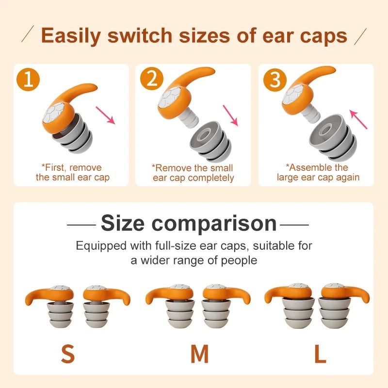 Noise Reduction Ear Plugs Set Waterproof Silicone Protection HighYield Sleep Swimming Interactio 5