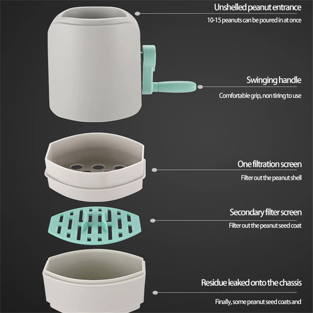 Automatic FoodGrade Peanut Sheller Efficient Peeler And Opener HighYield Nut DeShelling Kitchen G 5