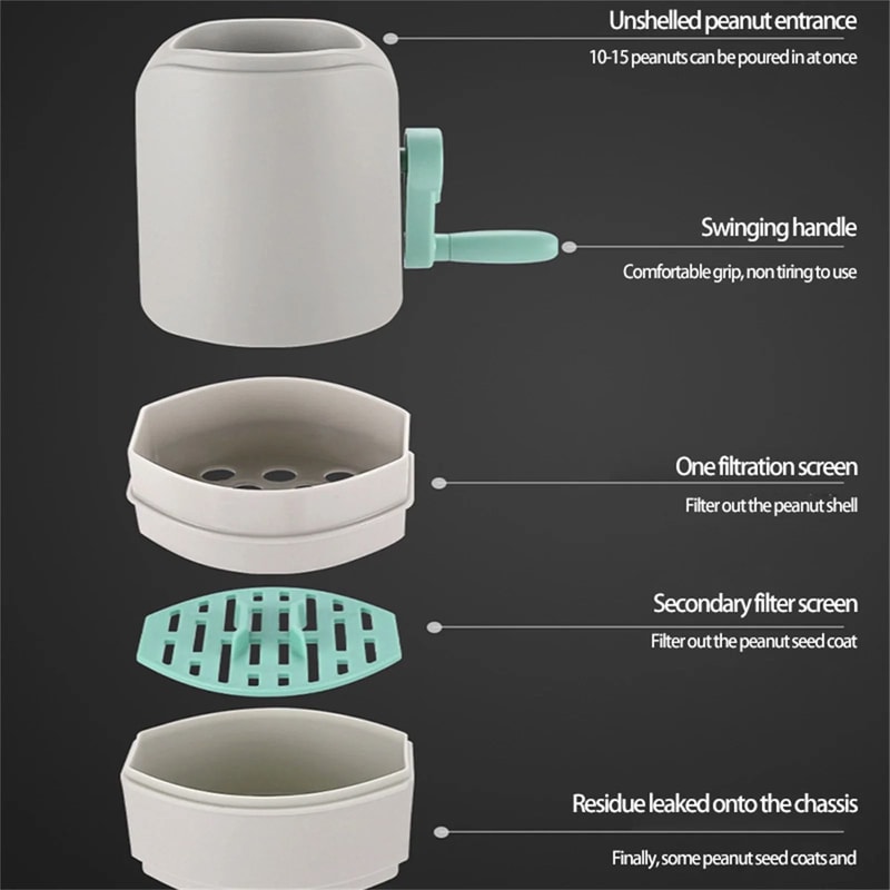 Automatic FoodGrade Peanut Sheller Efficient Peeler And Opener HighYield Nut DeShelling Kitchen G 5