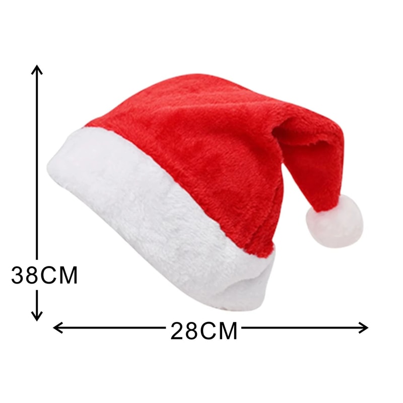 Luminous LED Plush Santa Hat Adjustable HighEnd Christmas Headwear Professional Holiday Decoratio 8
