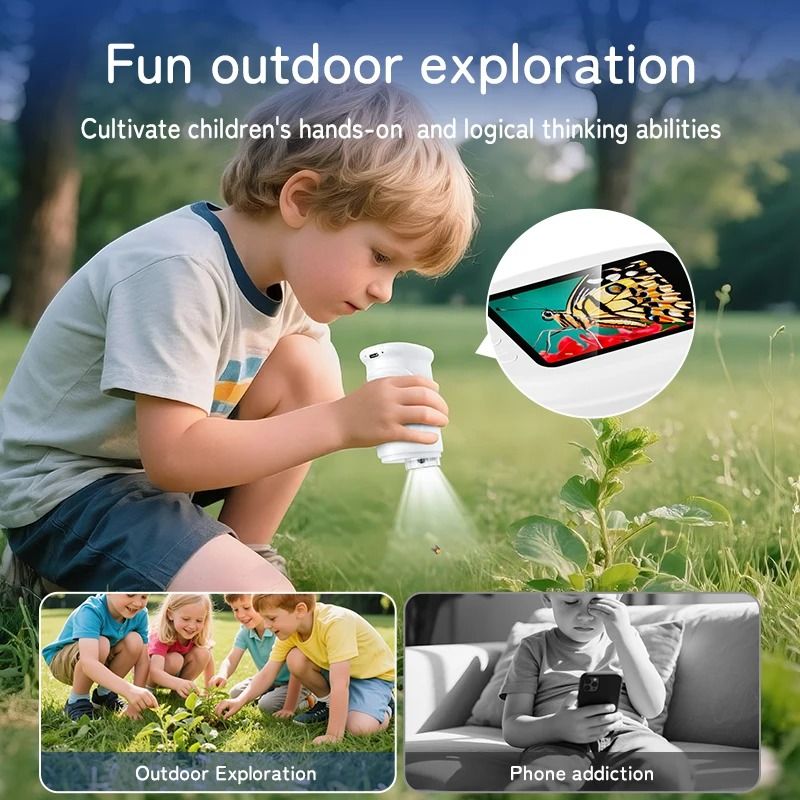 Microscope For Kids With 2Inch Screen 1000x Digital Zoom Mini Handheld Camera HighYield STEM Lear 1