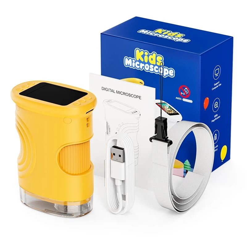 Microscope For Kids With 2Inch Screen 1000x Digital Zoom Mini Handheld Camera HighYield STEM Lear 7