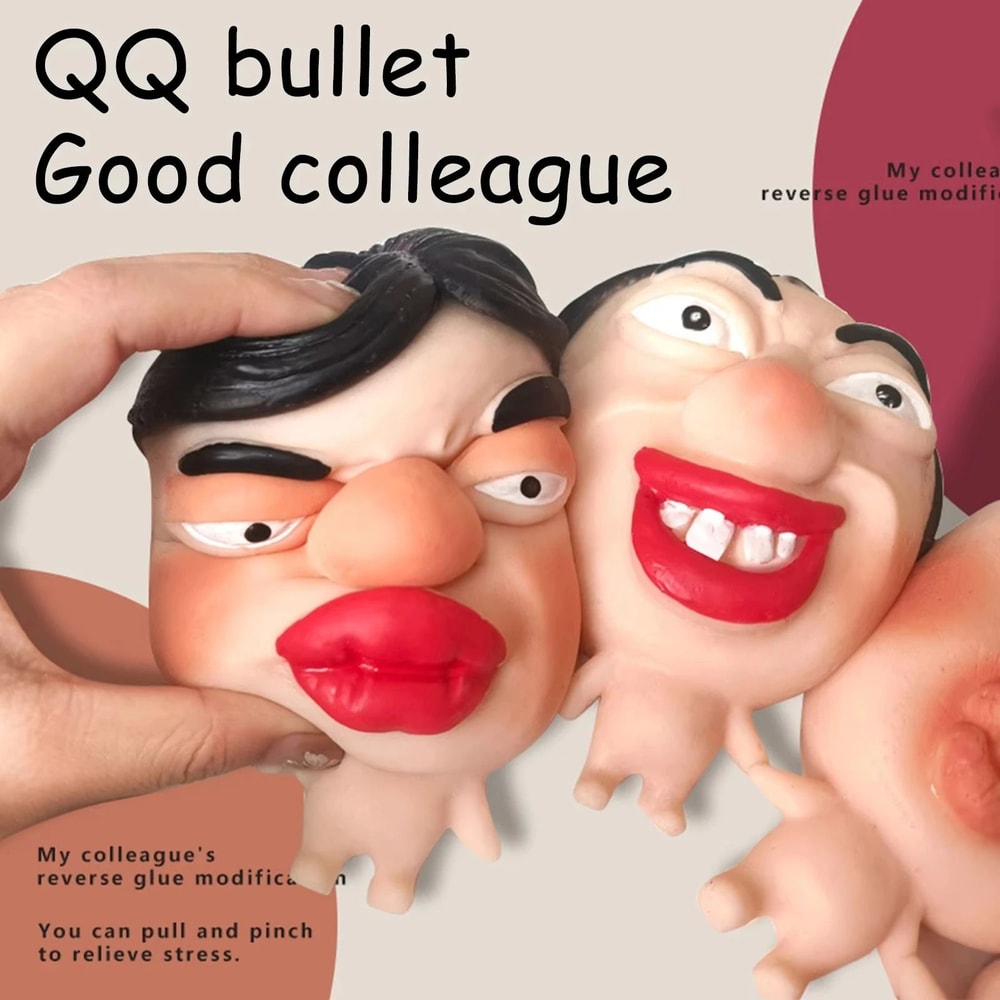 Stress Relieving Pinch Mask Toy Emotional Expression Character Squeeze HighYield Mental Wellness 0