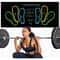 TwoColor Fitness Squat Mat 14 X 31 In NonSlip Professional Form Guide HighYield Home Gym Exercise 1
