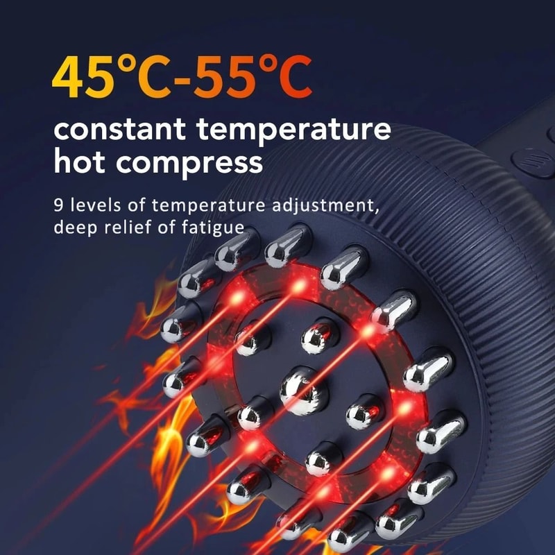 Electric EMS Meridian Massager Microcurrent Hot Compress Guasha Brush HighYield Detox Slimming 4