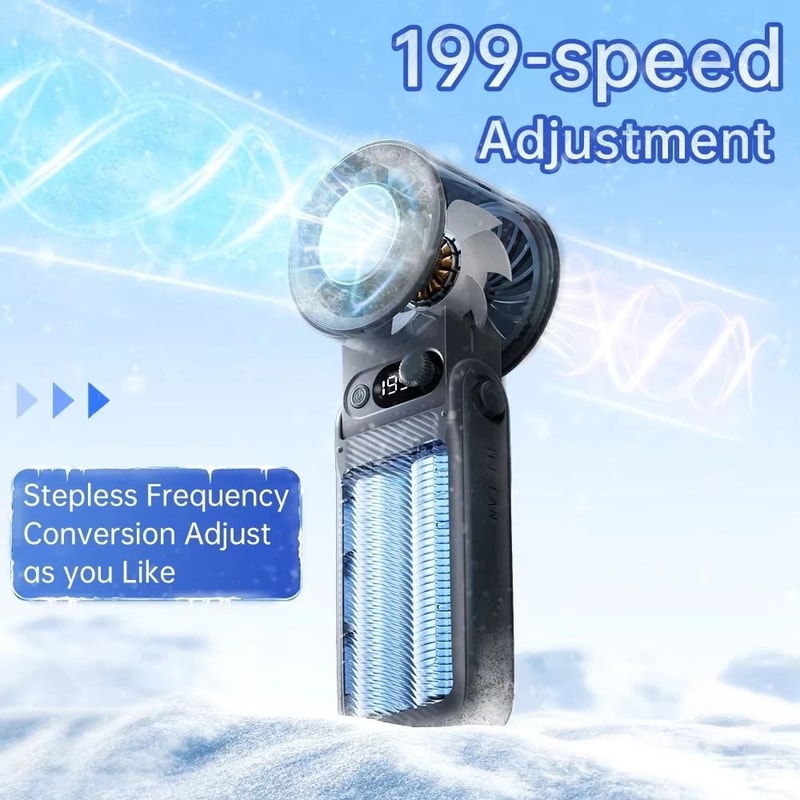 Rechargeable Cooling Fan F5 Pro 199 Adjustable Speeds Rapid Cooling HighYield Portable Mini Outd 0