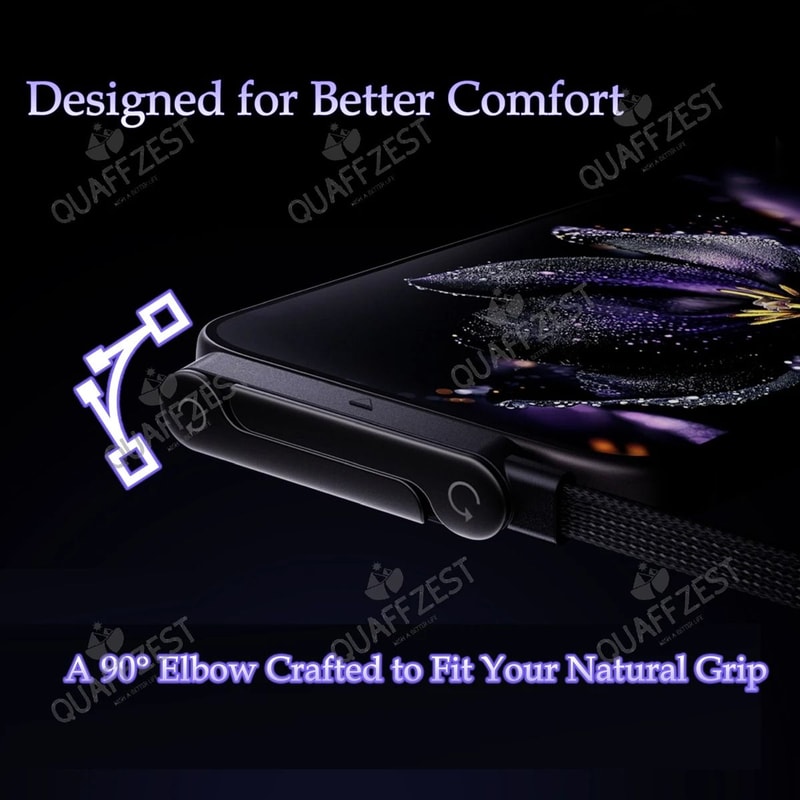 240W PD Foldable Phone Holder Cable 5 Ft Fast Charging Data Sync HighYield Desktop Interaction H 4
