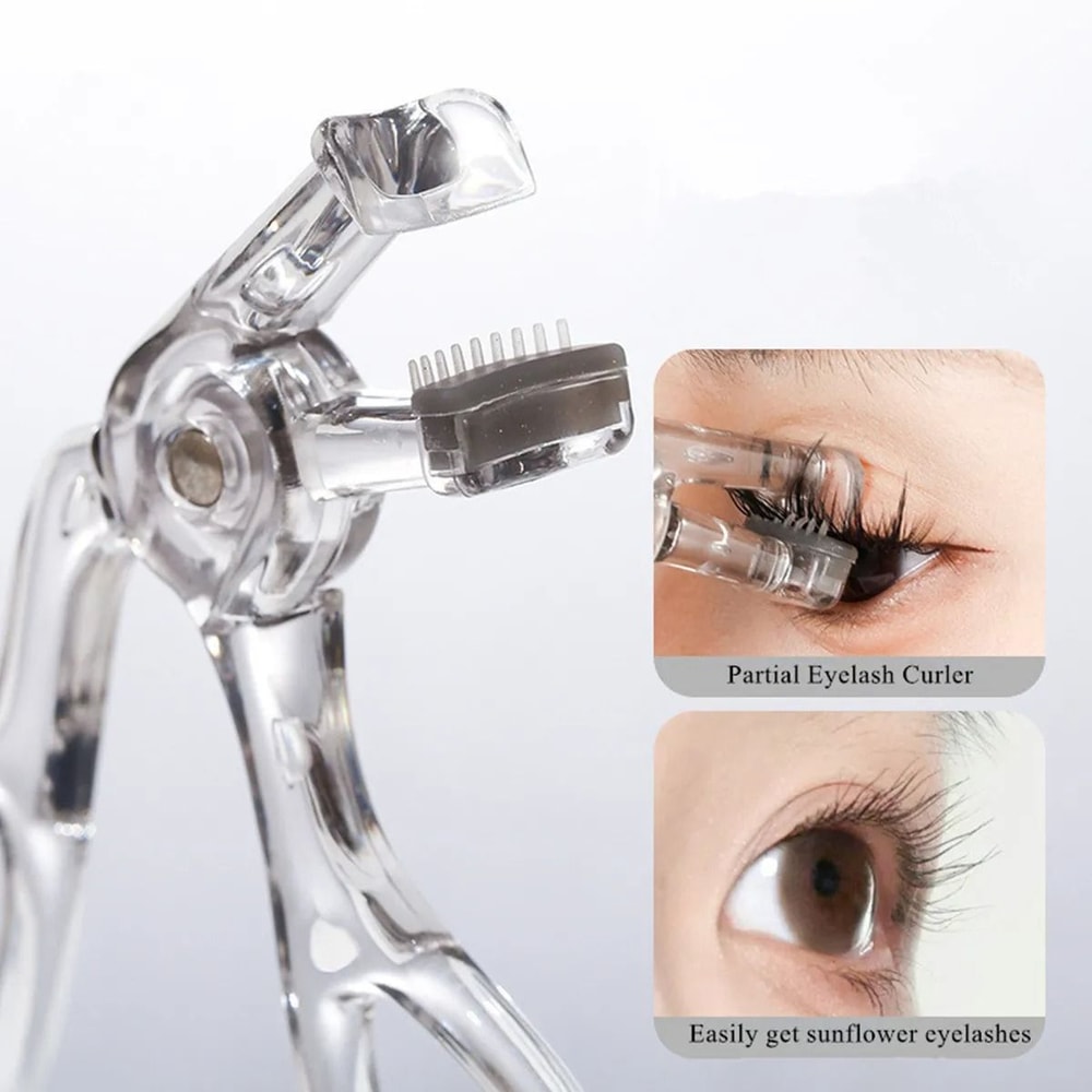 WideAngle Partial Eyelash Curler Portable Precision CombTooth Styling Tool HighYield Eye Enhancem 4