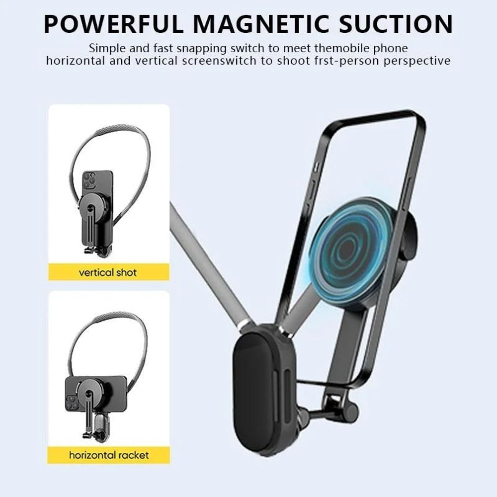 Magnetic Silicone Neck Mount QuickRelease HandsFree Support HighYield FirstPerson Video Interacti 4