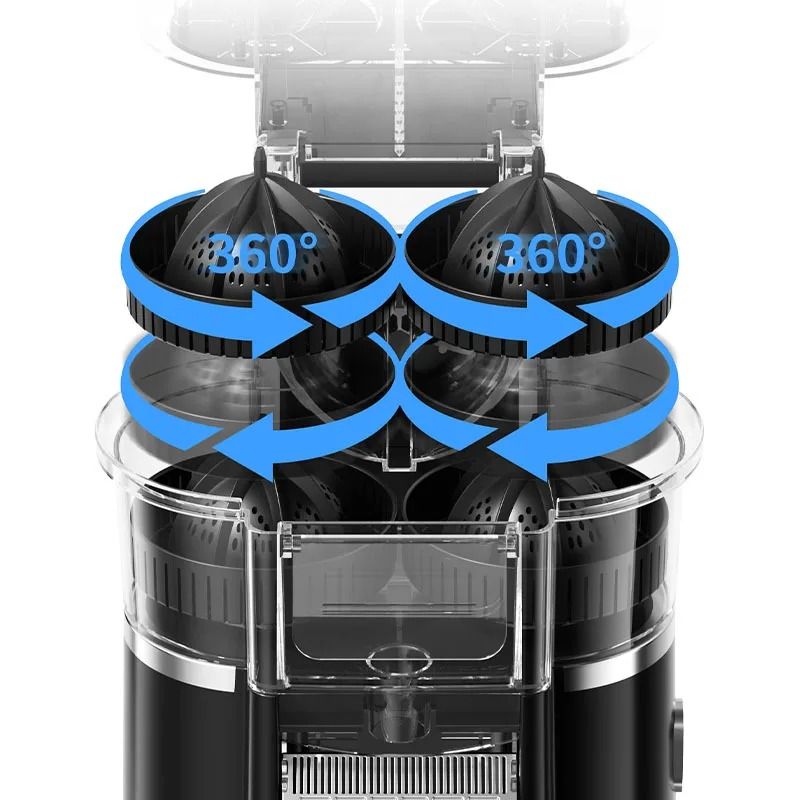 DualHead Electric Citrus Juicer HighYield Orange Lemon Squeezer Professional Home Kitchen 6