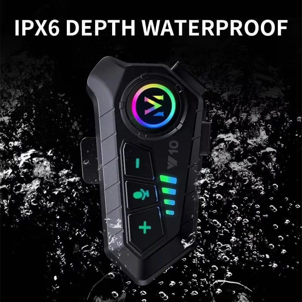 Bluetooth 53 Motorcycle Helmet Headset 2000mAh UltraLong Standby Waterproof HandsFree Audio Hub 5