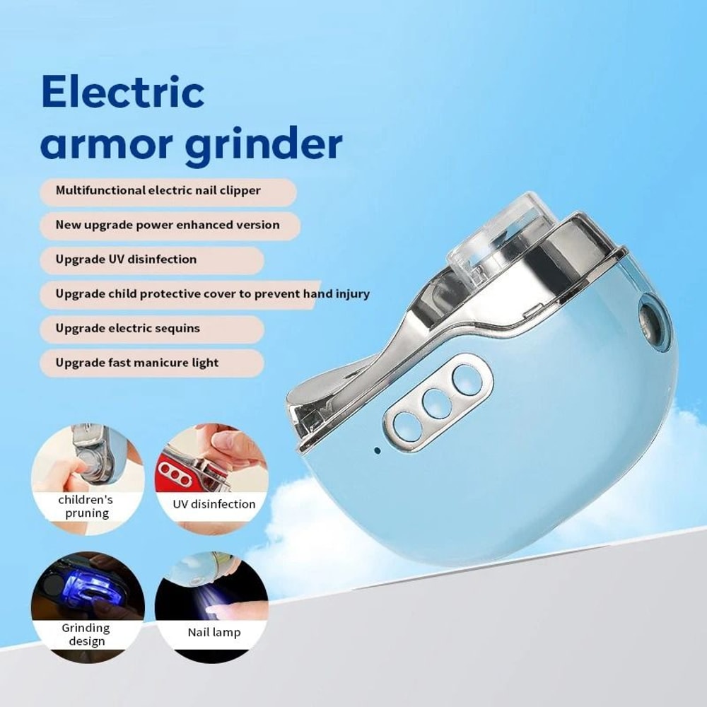 4in1 Automatic Electric Nail Clipper Integrated UV Drying Lamp Polishing Tool HighYield Manicure 7