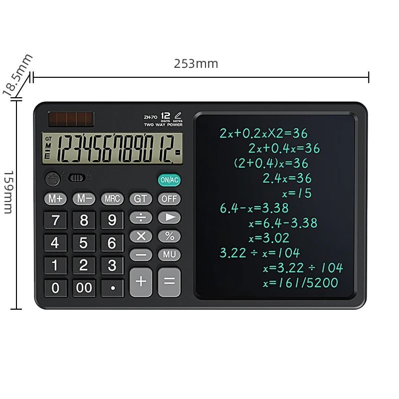 Calculator Writing Tablet 12Digit Desktop Scientific Hybrid HighYield Digital Memo Interaction Hu 3