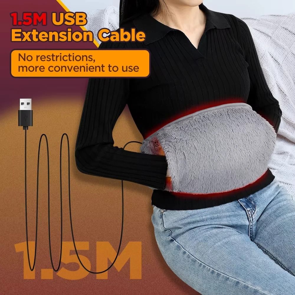 Electric Heating Belt USB Abdominal Lumbar Warming Pad HighYield Thermal Therapy Interaction Hub 5