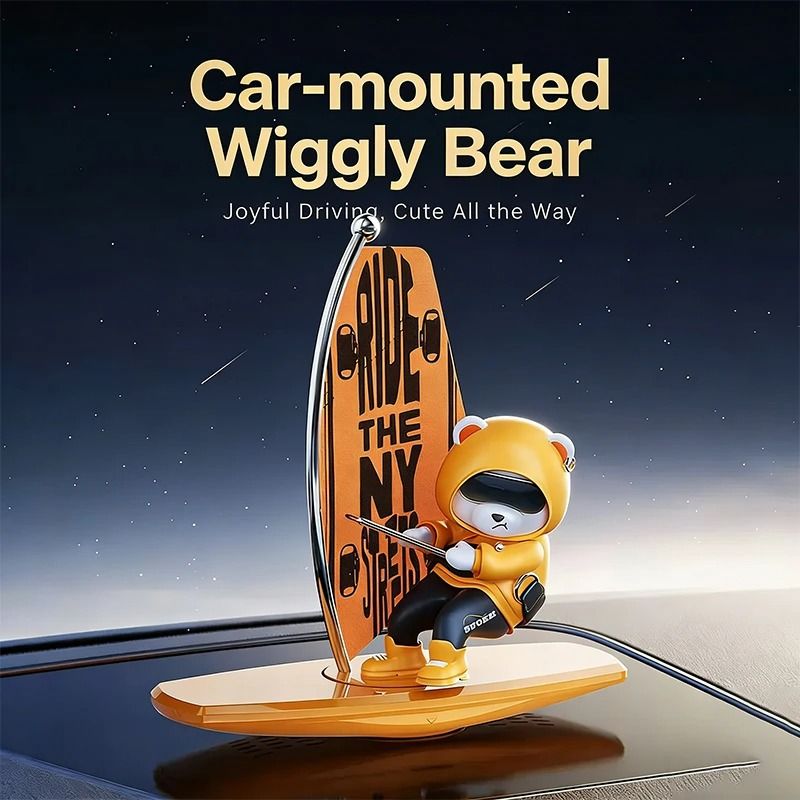Dashboard Bear Sailboat Decor Magnetic Parking Number Plate HighYield Interior Aesthetic Hub 2