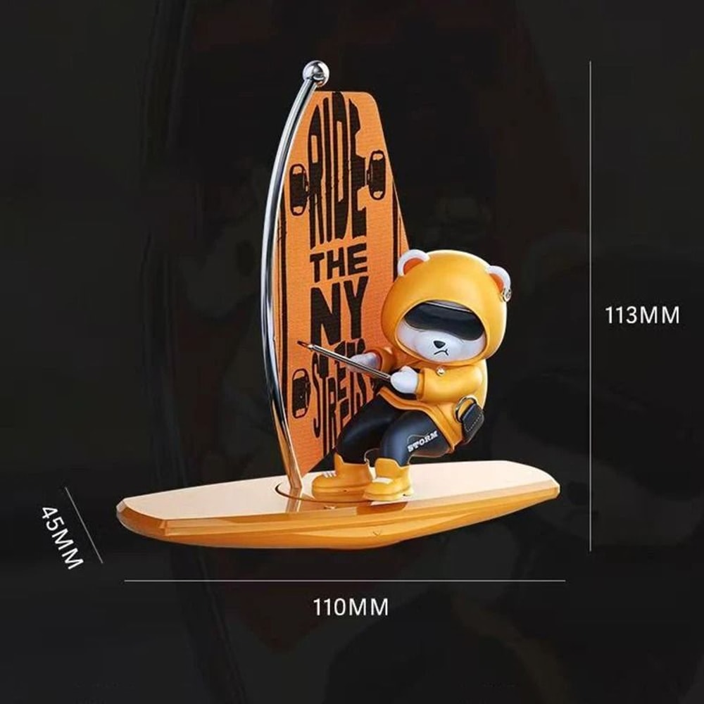 Dashboard Bear Sailboat Decor Magnetic Parking Number Plate HighYield Interior Aesthetic Hub 5