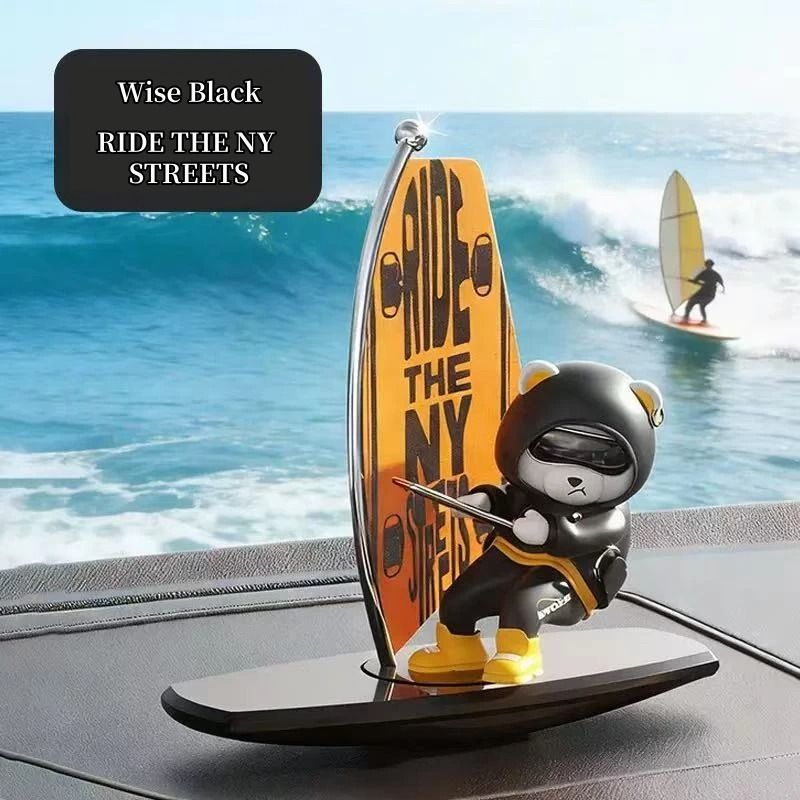 Dashboard Bear Sailboat Decor Magnetic Parking Number Plate HighYield Interior Aesthetic Hub 6