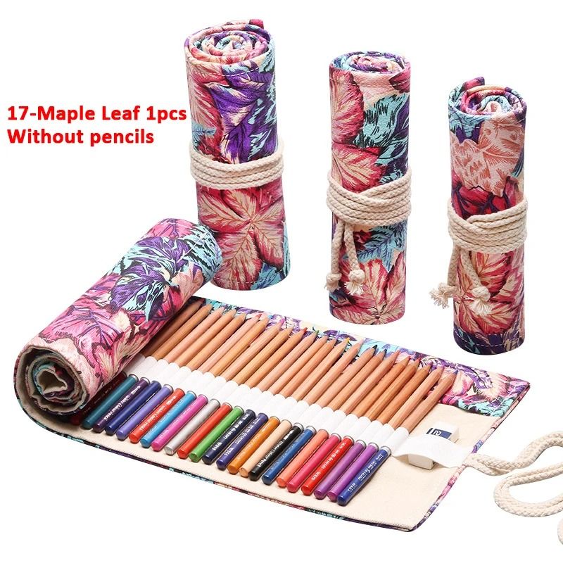 12Slot Canvas RollUp Pencil Case Portable Art Stationery Organizer HighYield Creative Interactio 22