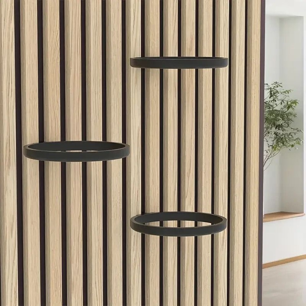 Acoustic Panel Zen Plant Rings RustProof Floating Greenery Mounts 2 Pcs Set 3