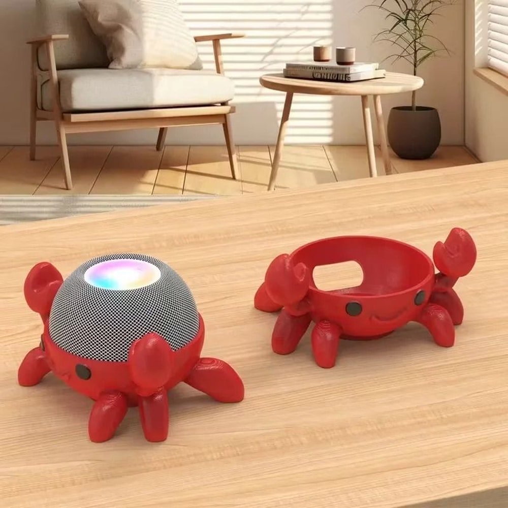 Cute CrabShaped Smart Speaker Stand Durable Desktop Holder For Echo Dot 4