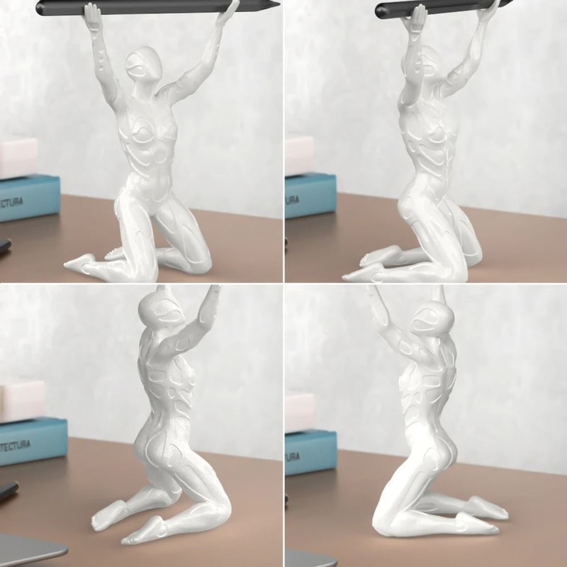 The King Kneeling Pen Holder Funny Royal Desktop Sentry Decor 3