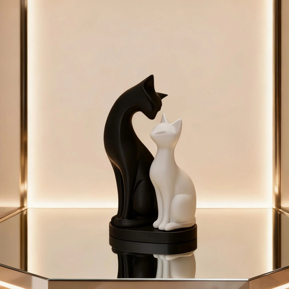 Elegant Silhouette Cat Sculptures Modern Minimalist Feline Decor 1