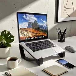 precision pro ergonomic laptop stand – adjustable tilt & height support