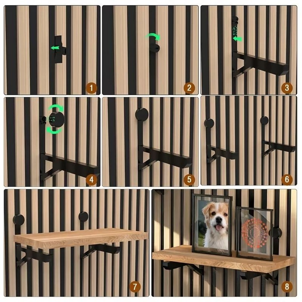 ProStudio Acoustic Panel Mounting Brackets HeavyDuty NoDrill Support 4 Pcs Set 5