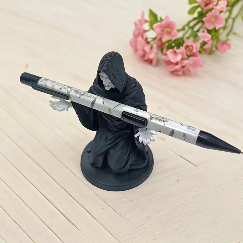 The Grimy Reaper Satirical Pen Holder Dark Comedy Desktop Decor 5