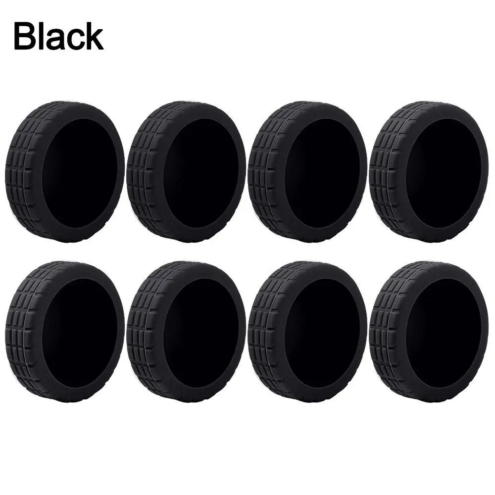 SilentStep Silicone Luggage Wheel Covers Protective AntiWear Casters 8 Pcs Set 8