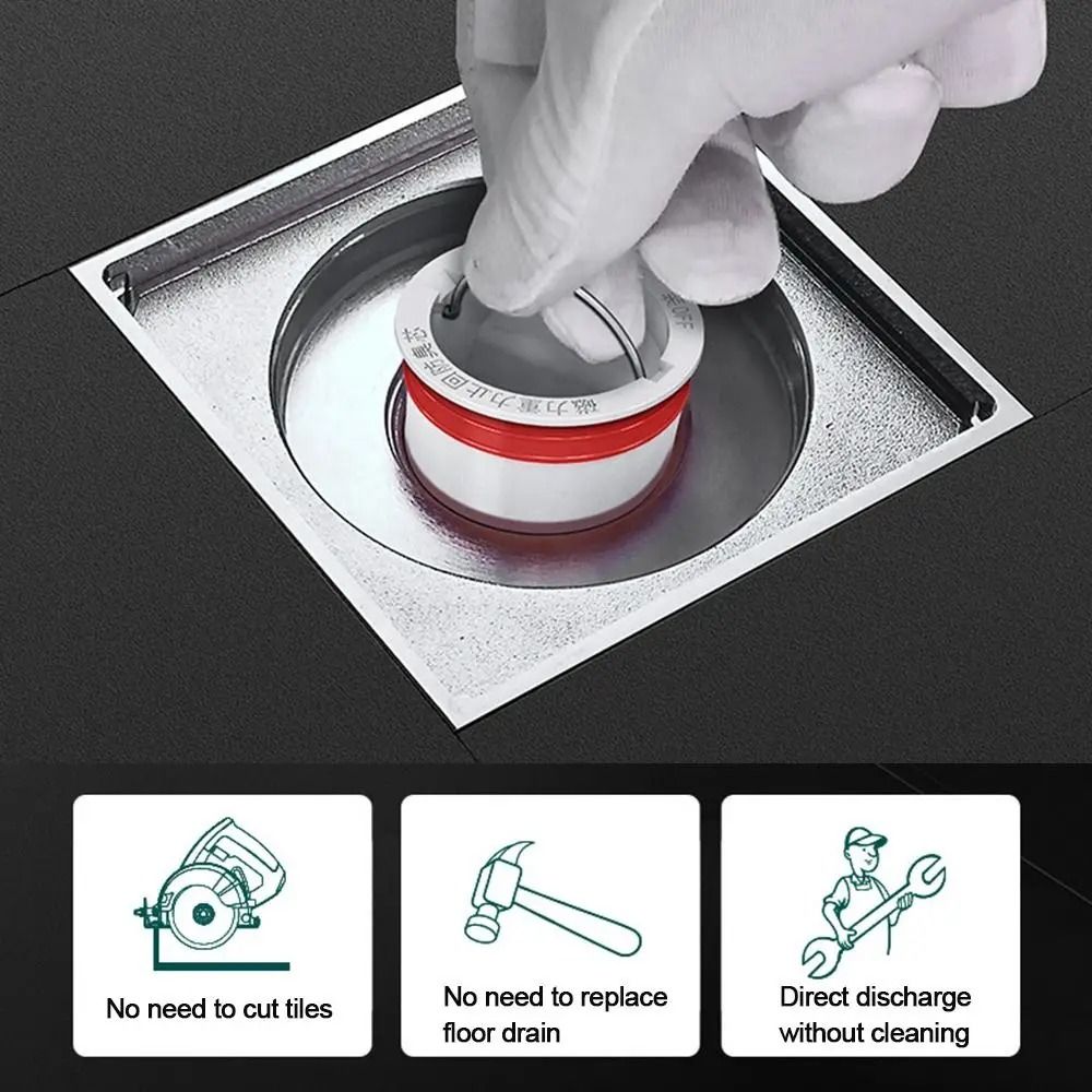 AntiOdor Floor Drain Core Unidirectional Sewer Valve HighYield Sanitation Interaction Hub 2