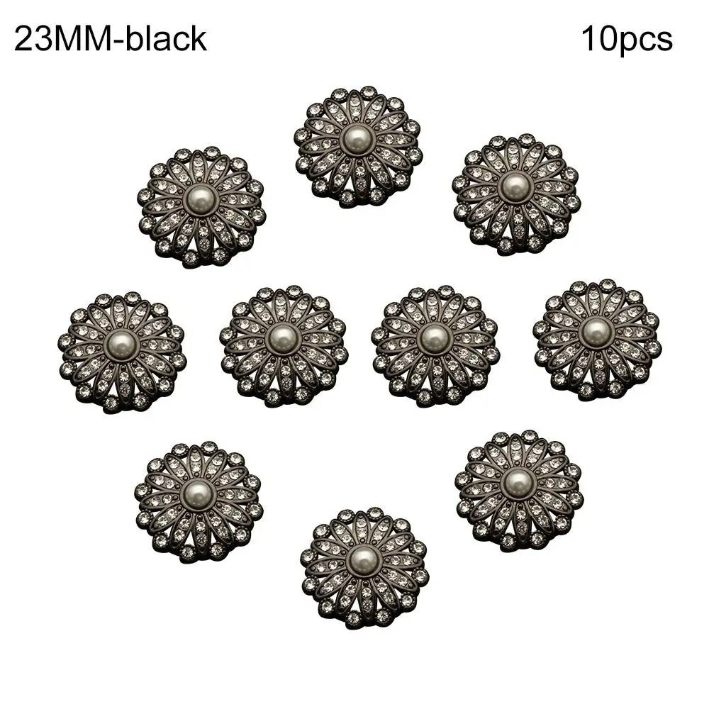 Retro Metal Pearl Buttons DiamondEtched Clothing Fasteners HighYield Textile Interaction Hub 14