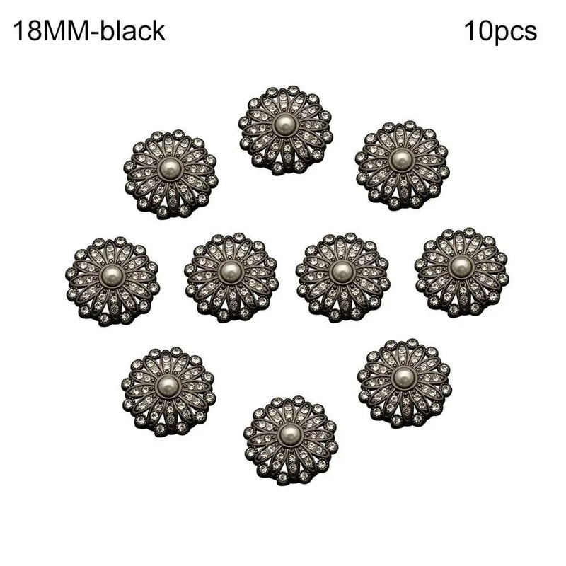 Retro Metal Pearl Buttons DiamondEtched Clothing Fasteners HighYield Textile Interaction Hub 6