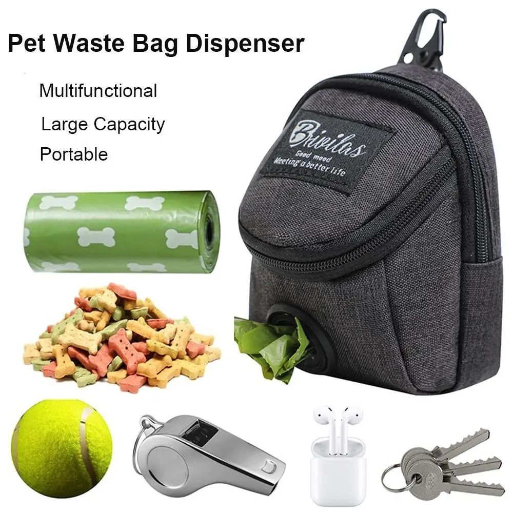 Portable Dog Training Treat Pouch 2in1 Reward Poop Bag Dispenser HighYield Canine Interaction Hu 0