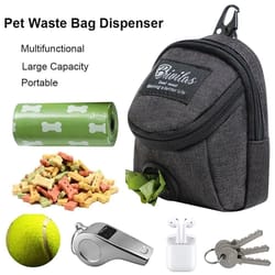 portable dog training treat pouch – 2-in-1 reward & poop bag dispenser – high-yield canine interaction hub