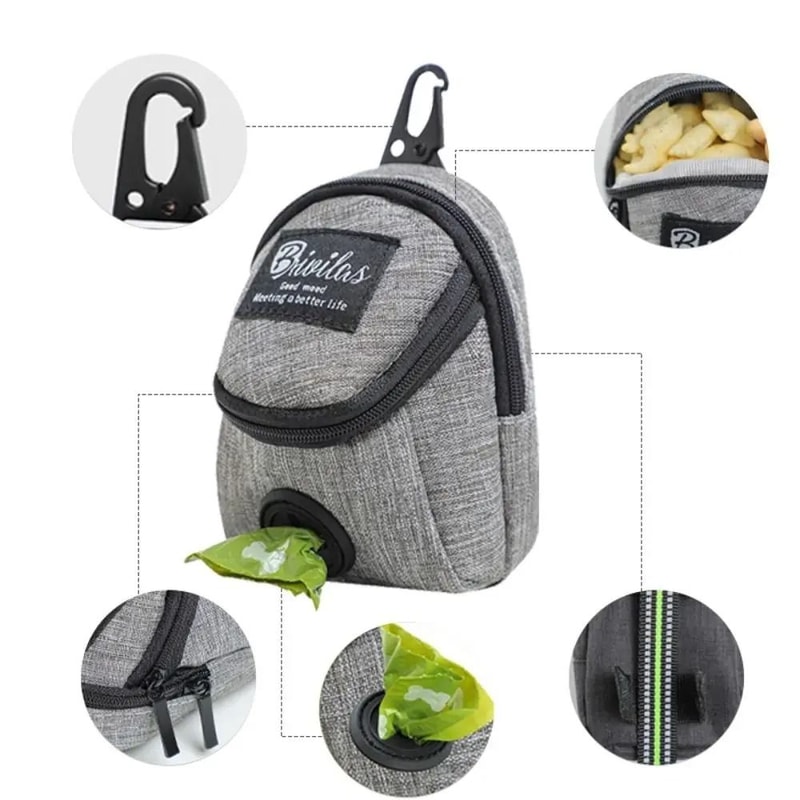 Portable Dog Training Treat Pouch 2in1 Reward Poop Bag Dispenser HighYield Canine Interaction Hu 3