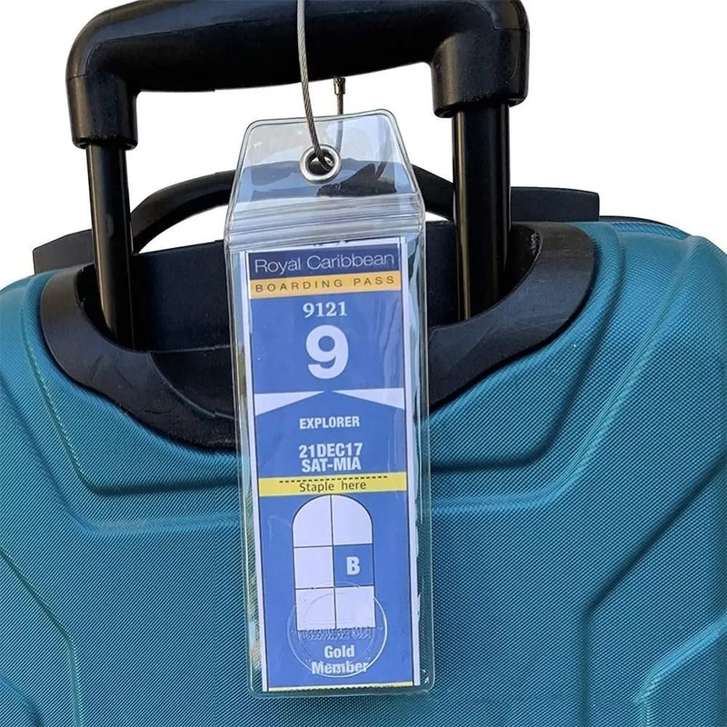 Cruise Luggage Tag Holders 4 Pack ZipSeal Waterproof Sleeves HighYield Transit Interaction Hub 3
