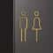 Brass Toilet Sign Plate Black Gold Door Label HighYield Restroom Interaction Hub 0