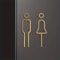 Brass Toilet Sign Plate Black Gold Door Label HighYield Restroom Interaction Hub 0