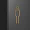 Brass Toilet Sign Plate Black Gold Door Label HighYield Restroom Interaction Hub 1