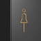 Brass Toilet Sign Plate Black Gold Door Label HighYield Restroom Interaction Hub 2