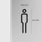 Brass Toilet Sign Plate Black Gold Door Label HighYield Restroom Interaction Hub 5