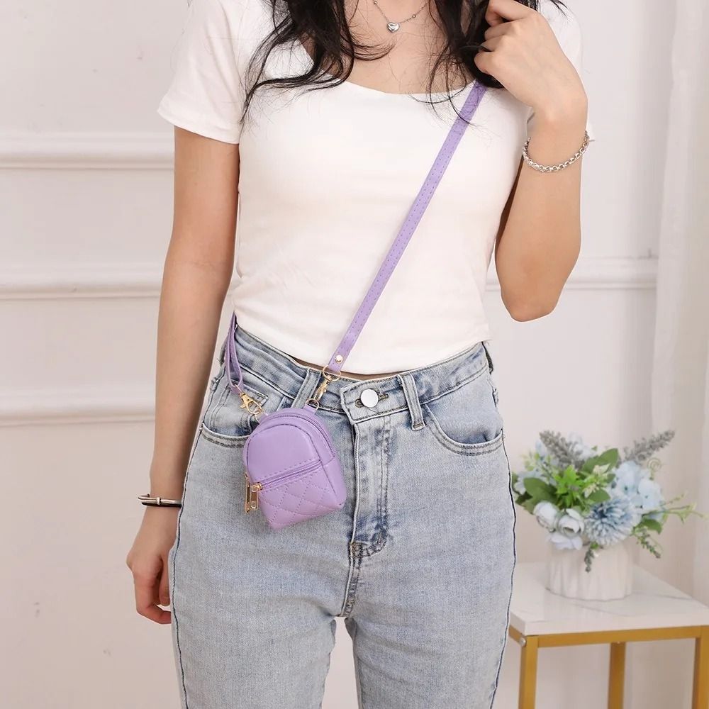 Portable PU Leather Coin Purse Mini Crossbody Makeup Bag HighYield Accessory Interaction Hub 0