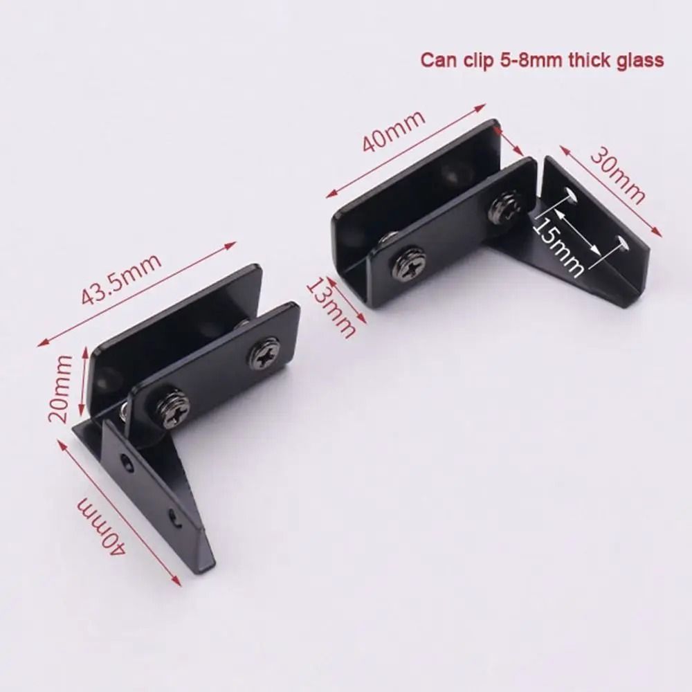 NonPerforated Glass Door Hinges 2 Pack Zinc Alloy Cabinet Clamps HighYield Structural Interaction 2