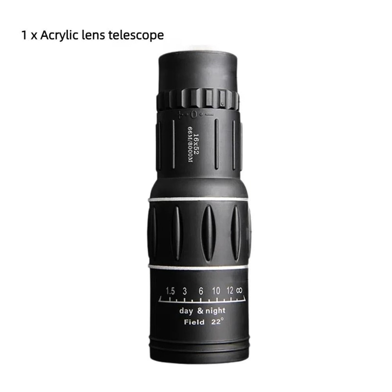 HighPower Monocular Telescope 16x52 Dual Focus Zoom HighYield Optical Interaction Hub 6