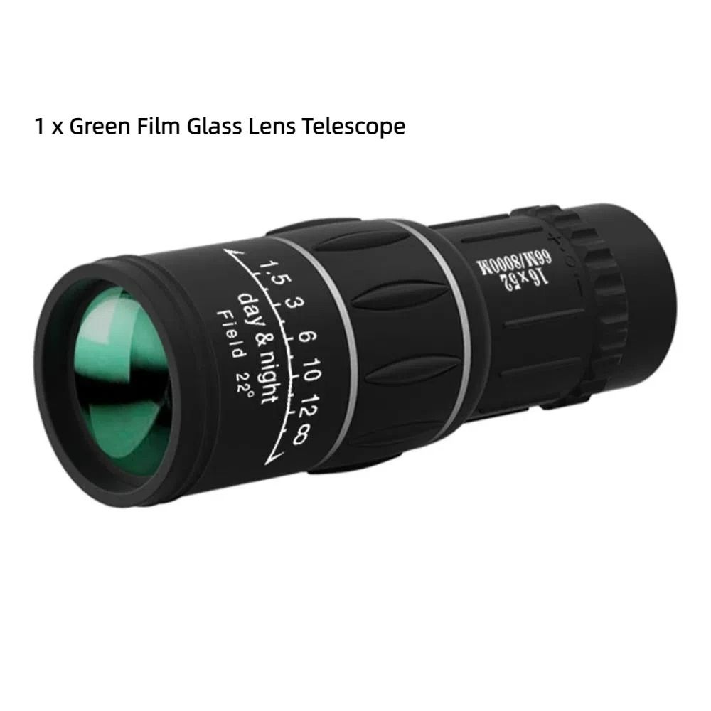 HighPower Monocular Telescope 16x52 Dual Focus Zoom HighYield Optical Interaction Hub 7