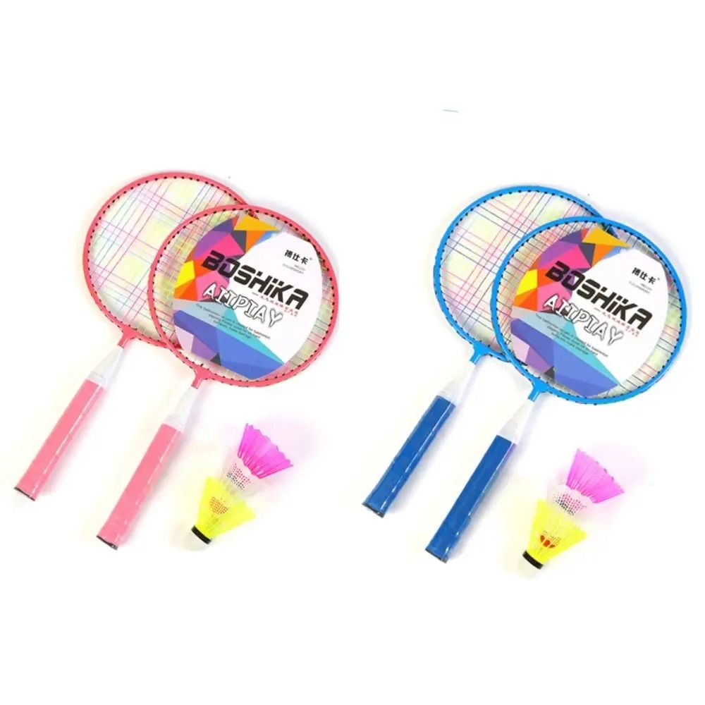 Childrens Lightweight Badminton Set Iron Alloy Double Racquet Set HighYield Athletic Interaction 2