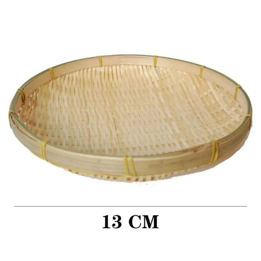 Woven Bamboo Tray Basket Handmade Wicker Bread Server HighYield Culinary Interaction Hub 6