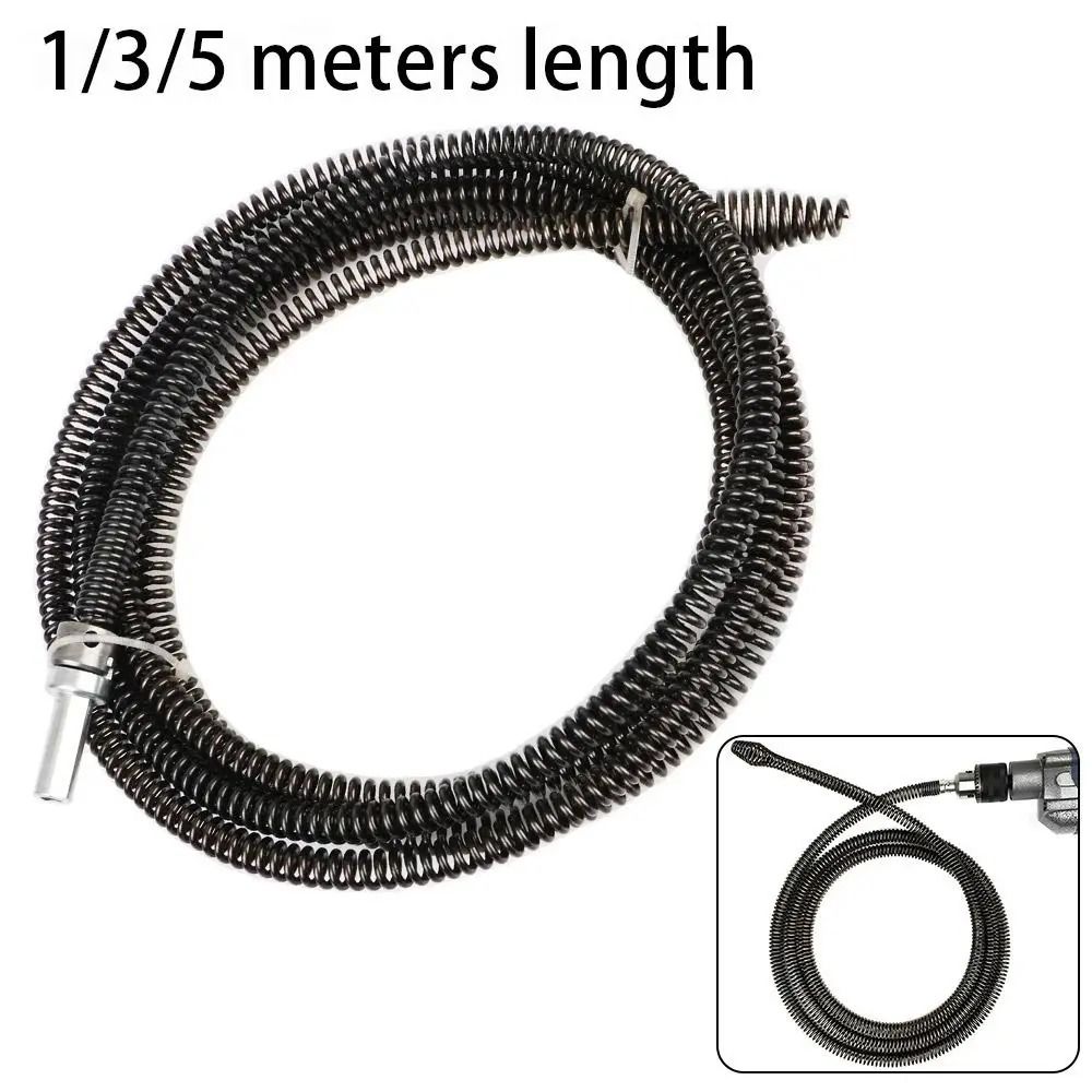 Electric Drill Pipe Dredging Tool Manganese Steel Spring Drain Cleaner HighYield Plumbing Interac 5
