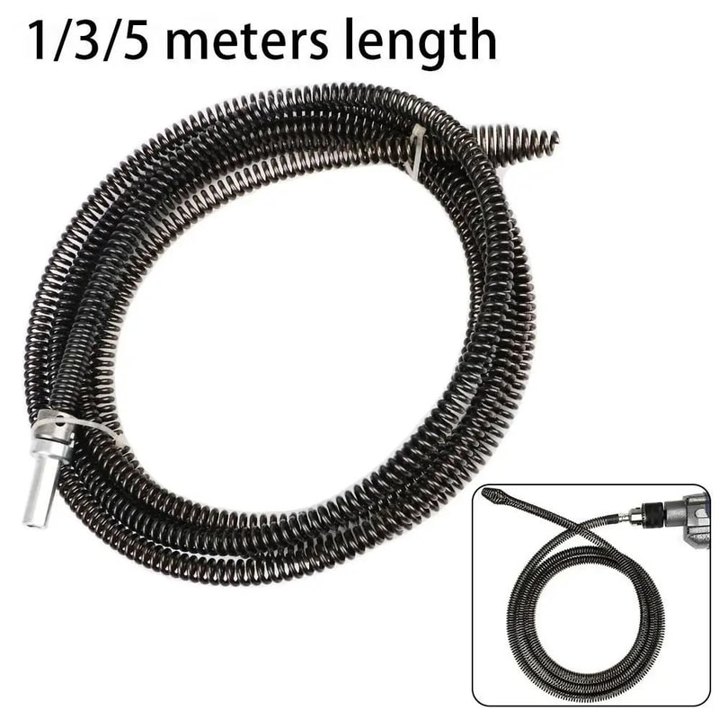 Electric Drill Pipe Dredging Tool Manganese Steel Spring Drain Cleaner HighYield Plumbing Interac 5